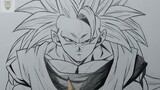 How to draw Super Saiyan Ajin 3 Goku! Detailed tutorial