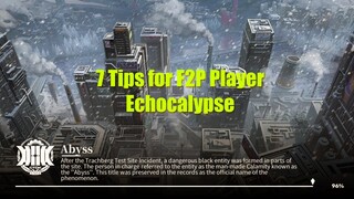 7 Tips For F2P Players - [Echocalypse] #echocalypse #tips #gacha game 2022