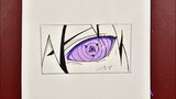 Easy to draw | how to draw sasuke’s eye ( rinnegan )