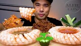 SHRIMP COCKTAIL | CHAPAGETTI NOODLES | KIMCHI | KOREAN FOOD MUKBANG | ALFIE EATS