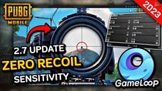 PUBG MOBILE 2.7 UPDATE NEW SENSITIVITY 🔥 | ZERO RECOIL 90 FPS + HDR HD EMULATOR GAMELOOP 7.1 (2023)