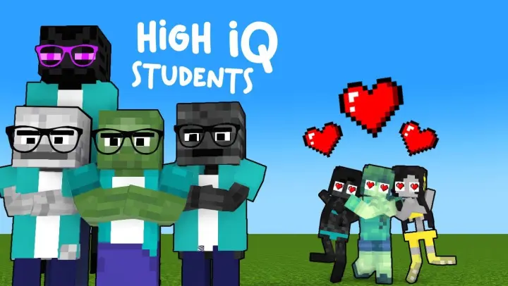 SMART MONSTER SCHOOL  AND THE  DUMB STUDENTS -  MINECRAFT ANIMATION
