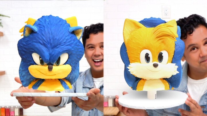 Sonic the Hedgehog 2 double-sided cake. CAKE