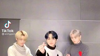 Enhypen Jake, Sunghoon, and Jungwon Polaroid love Tiktok.