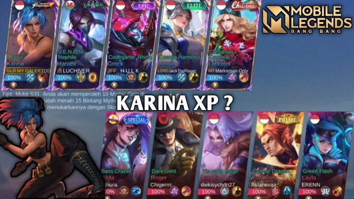 beginilah cara main Hero KARINA di XP LANE😈~Mobile Legends