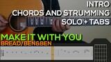 Bread/Ben&Ben - Make It With You Guitar Tutorial [INTRO, SOLO, CHORDS AND STRUMMING + TABS]