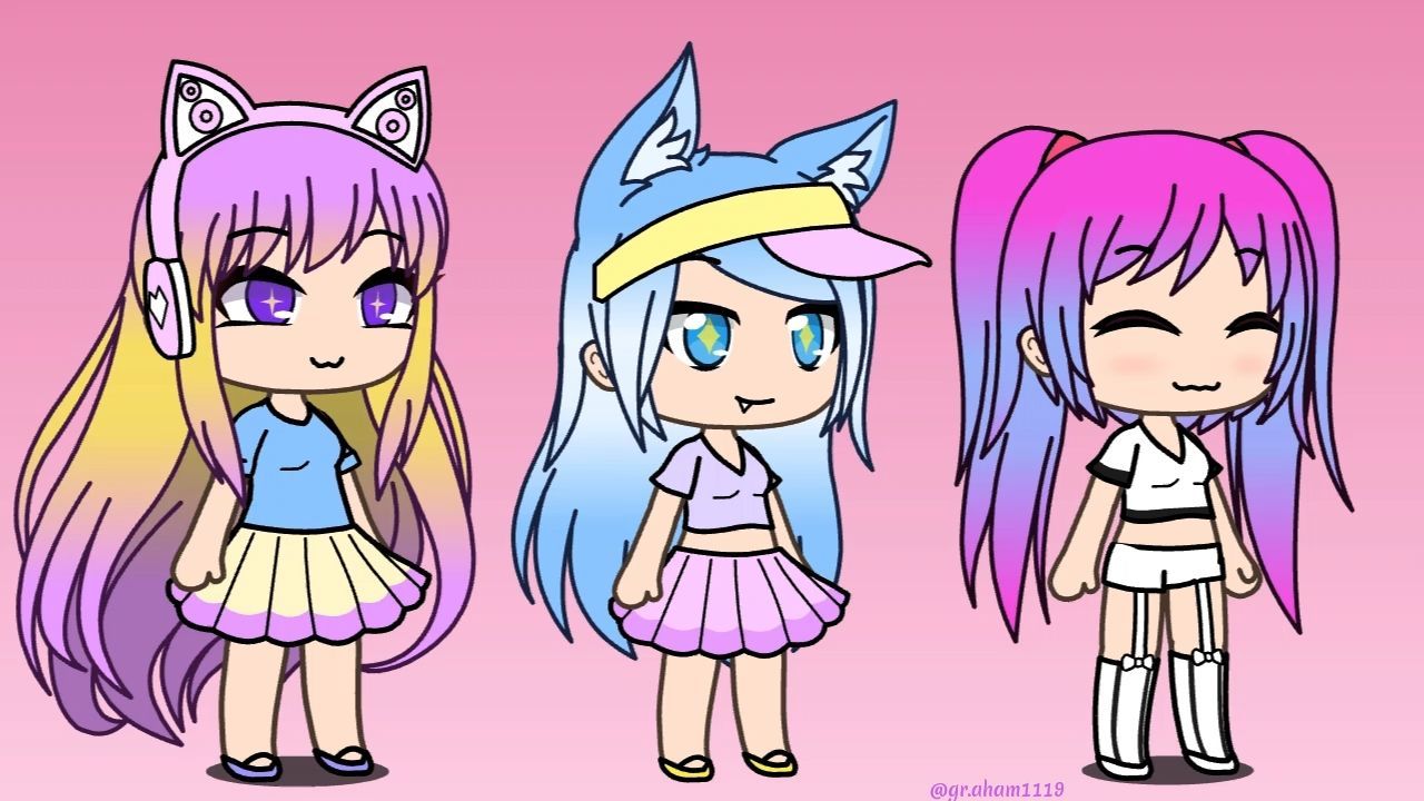 3 Beautiful Gacha Life Girl OCs ❤❤❤ - BiliBili