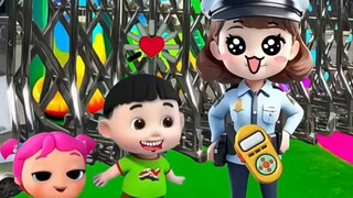 Dudu dan adikku ingin bermain seluncuran pelangi!