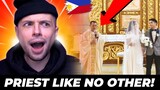 Filipino priest sings with bride and groom during wedding ceremony!