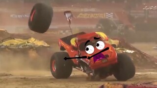 国外经典表情动画片：汽车比赛轮胎掉了，把观众笑到肚子痛？