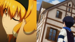 Michio buyes a new house to live with roxanne - Isekai Meikyuu de Harem wo episode 8