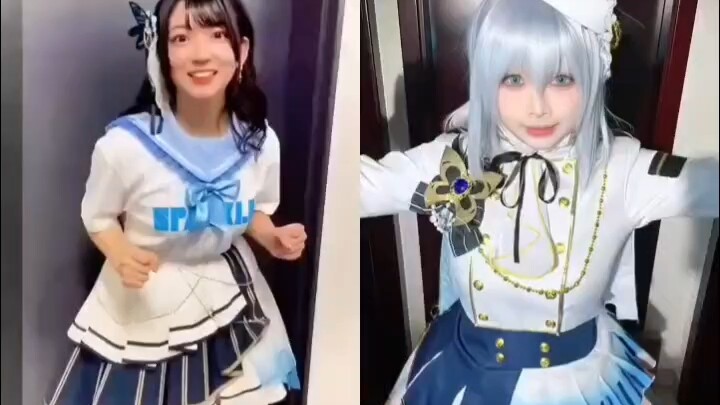 Cute little white dancing