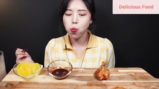 Món Hàn : Thưởng thức há cảo chiên khổng lồ, há cảo tôm, há cảo kim chi 3 #mukbang