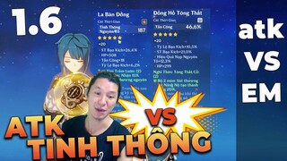 Đồng hồ Tấn công vs Tinh thông nguyên tố  cho xingqiu | genshin impact