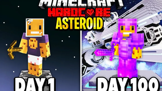 ฉันรอดมาได้ 100 วันบน ONE ASTEROID ใน Hardcore Minecraft นี่คือสิ่งที่เกิดขึ้น