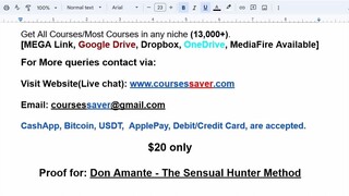 Don Amante - The Sensual Hunter Method