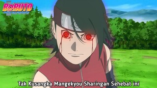 Mata sarada Berdarah Akibat Memakai Mangekyou Sharingan Secara Paksa - Melatih Jurus Uchiha Sejati