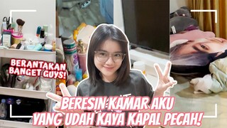 BERESIN KAMAR YANG KAYAK KAPAL PECAH! - CLEAN WITH ME 🤍