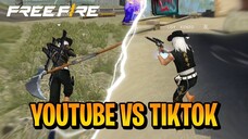 YOUTUBE FREE FIRE VS TIKTOK FREE FIRE  SIAPA MENANG