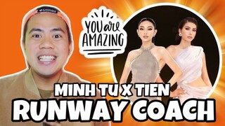 ATEBANG REACTION | NGUYEN THUC THUY TIEN'S CATWALK TRAINING WITH MINH TU #runwaycoach