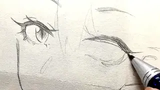 Drawing process with a pencil