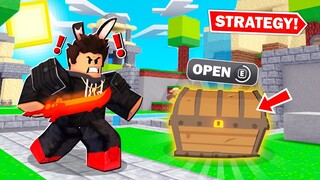 BEST* SKYWARS Strat! in Roblox Bedwars...