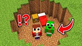 Why Baby Mikey and Baby JJ Survive in Pit For 24 Hours in Minecraft (Maizen Mizen Mazien)