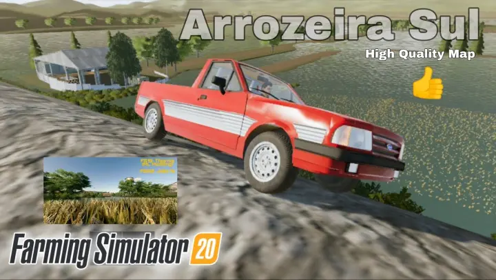 Farming Simulator 20 Arrozeira Sul High Quality Map + Lot's Of Vehicles And Tools
