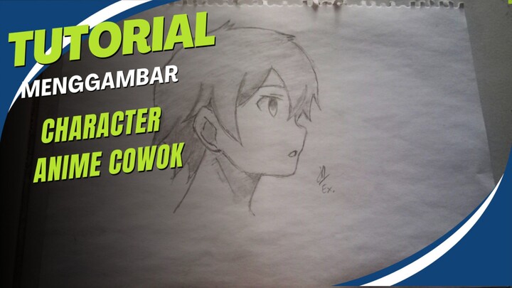 Menggambar Character Anime Cowok Simple