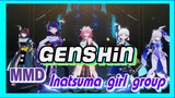 [Genshin  MMD]  Here comes Inatsuma girl group dances!