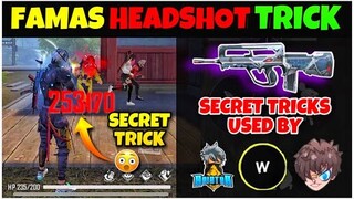 New Famas Onetap Headshot Trick Free Fire | How to do Headshots using Famas in Free Fire