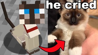 I Gave My Brother His Minecraft Cat in Real Life