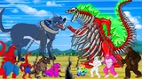 EVOLUTION OF Godzilla vs TITAN SIREN HEAD Raptor Wolf: All Velociraptor Deinosuchus Jurassic Plane