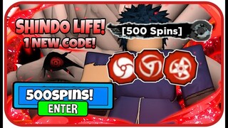 SHINDO LIFE 1 *NEW* CODE (250 SPINS) SHINDO LIFE CODES ROBLOX!