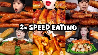 2× SPEED EATING SOUND | BEST KOREAN COMPILATION | ASMR DAECHANG MUKBANG |  SPEED MUKBANG