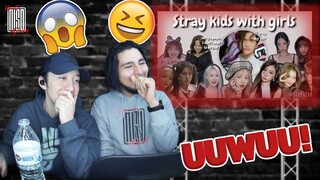 STRAY KIDS WITH GIRLS (KPOP IDOLS) uwu | NSD REACTION