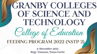 GCST College of Education Feeding Program 2022 NSTP2