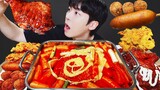 ASMR MUKBANG | 직접 만든 떡볶이 양념치킨 튀김 먹방 & 레시피 FRIED CHICKEN AND Tteokbokki EATING