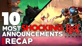 RIOT GAMES 10 MOST SHOCKING ANNOUNCEMENTS | RR RECAP