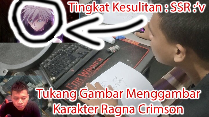 Tukang Gambar Menggambar Karakter Ragna Crimson Dari Anime Ragna Crimson :'v