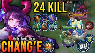 24 Kills!! Chang'e with Marksman Build 100% Deadly!! - Build Top 1 Global Chang'e ~ MLBB