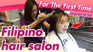 Japanese tries to cut hair in the Philippines for the first time!