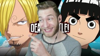 SANJI IS MY FAVORITE NOW!! Reacting to "Sanji vs Rock Lee Death Battle"