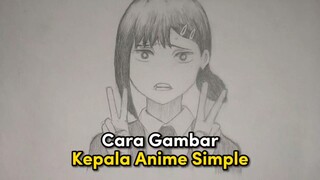 Ini cara gambar Kepala Anime Simple