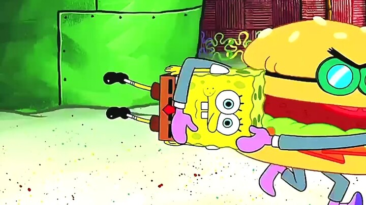 SpongeBob's adventure, he was almost captured by the giant crab pot king!