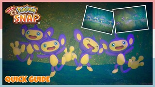 How To Be Followed By A Bunch Of Aipom In Mightywide River *Night* | New Pokemon Snap - Quick Guide