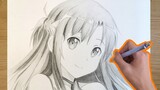 [Vẽ tay] Vẽ Asuna trong 280 phút! Khi hai thanh kiếm đen trắng giao nhau, lúc đó anh hứa sẽ bảo vệ e