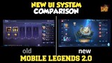 NEW UI SYSTEM COMPARISON | OLD VS. NEW | Mobile Legends 2.0