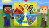 Random Fortune Wheel SPONGE BOB PENNYWISE MINION GUMMY BEAR SIRENHEAD SQUID GAME in MINECRAFT