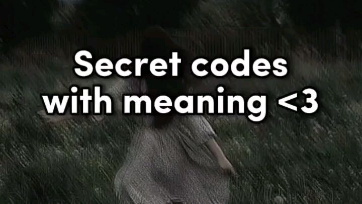 Secret codes with meaning<3